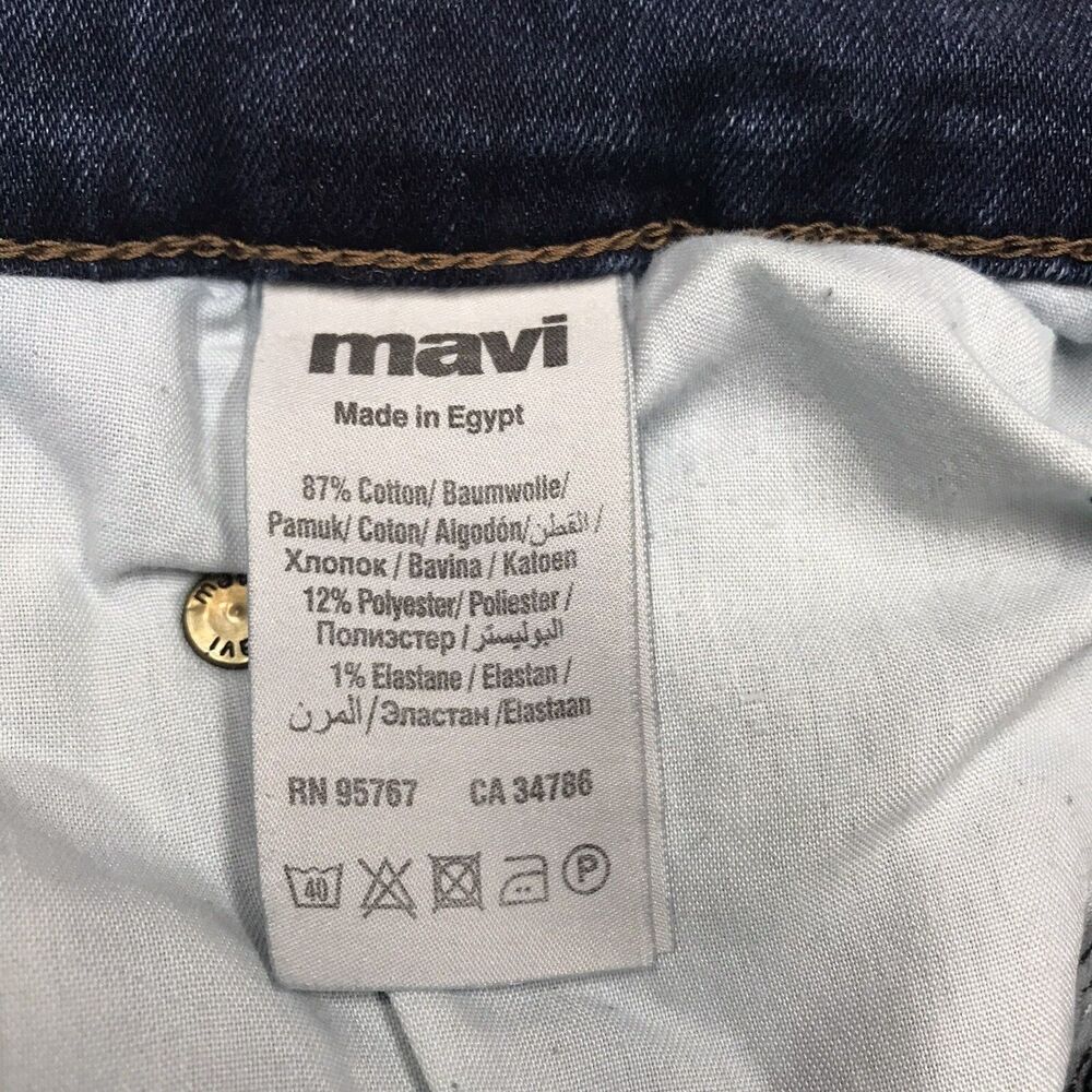 MAVI Zach Jeans Men 38x32 Straight Regular Fit Stretch Whisker Wash Blue Denim - Picture 13 of 16
